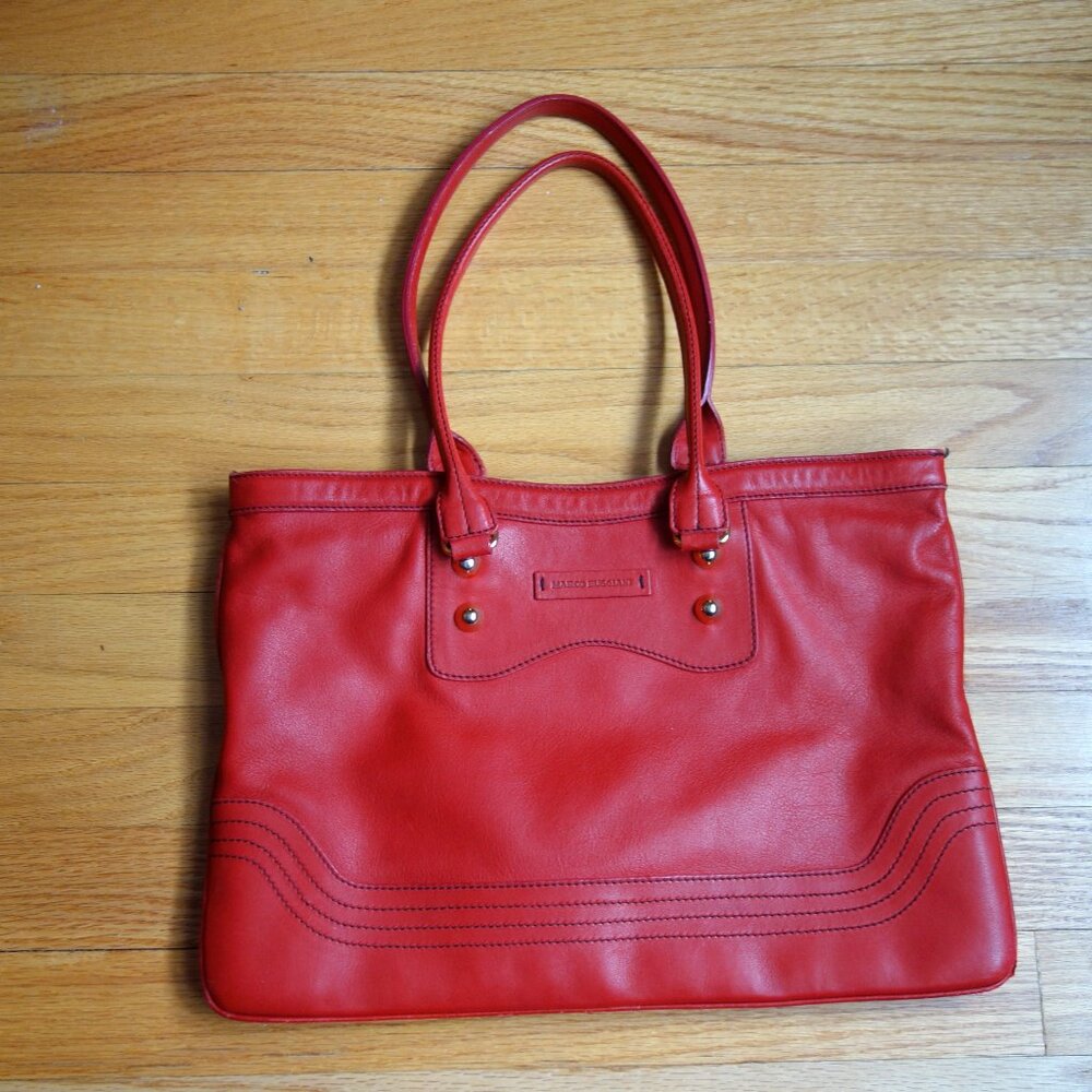 Red Leather Marco Buggiani Tote